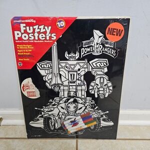 Vintage Fuzzy Posters Power Rangers Velvet Coloring Poster New Mighty Morphin